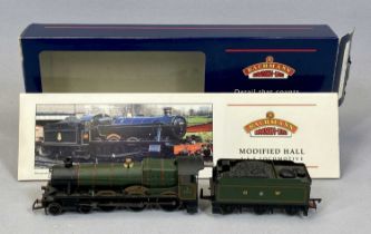 BACHMANN BRANCHLINE MODEL RAILWAYS OO GAUGE STEAM LOCOMOTIVE, 31-777 Modified Hall 6962 Soughton