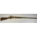 LATE 19TH CENTURY PERCUSSION RIFLE, 93cms cylindrical barrel with ramrod Provenance: deceased estate