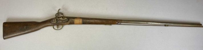 LATE 19TH CENTURY PERCUSSION RIFLE, 93cms cylindrical barrel with ramrod Provenance: deceased estate