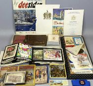 MIXED COLLECTION OF VINTAGE EPHEMERA & COLLECTABLES to include 3 Raphael Tuck & Sons story booklets,