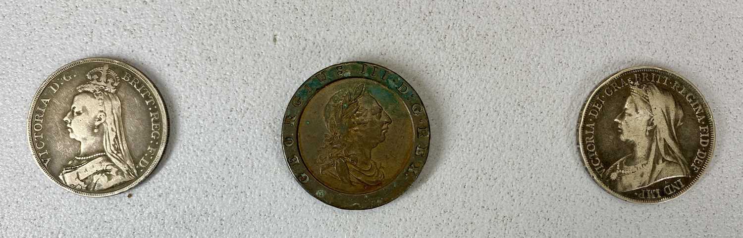 COLLECTION OF COINS / COMMEMORATIVE COINS including a 1797 cartwheel two-penny, 2 x Victoria - Image 3 of 5