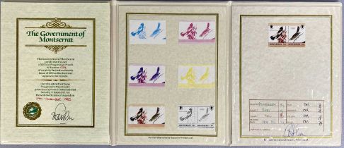 THE GOVERNMENT OF MONTSERRAT LIMITED EDITION (3/250) SET OF OFFICIAL PROGRESSIVE PROOFS, produced by