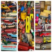 DIECAST SCALE MODEL VEHICLES, a collection including construction, farming, transport, military etc,