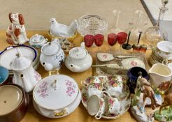 MIXED CERAMICS & GLASSWARE including Royal Albert 'Old Country Roses' pattern tea service, 20