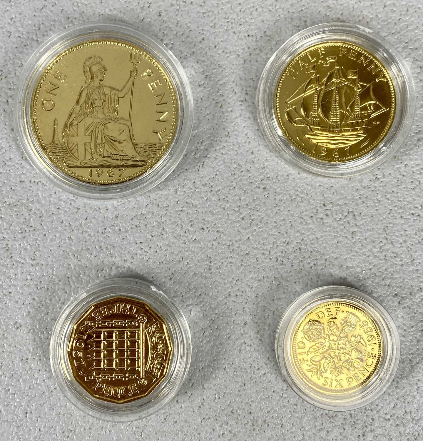 FOUR LONDON MINT GOLD PLATED £5 COINS, other British gold plated coins, commemorative crowns etc, - Image 2 of 6