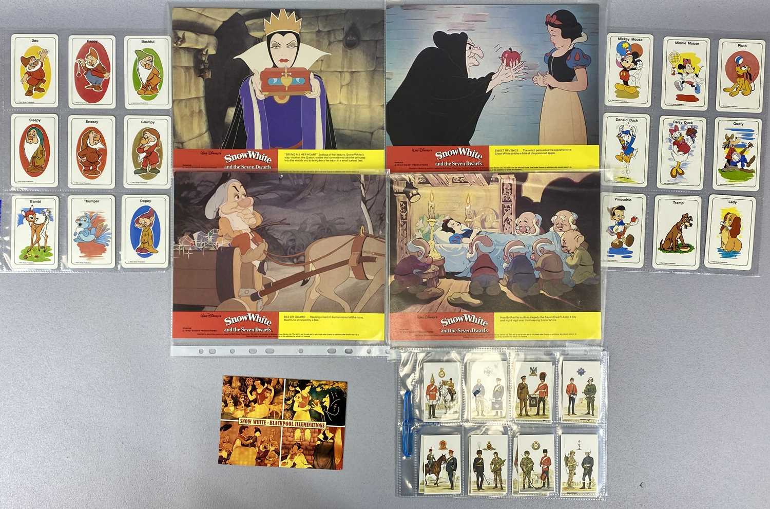 SNOW WHITE AND THE SEVEN DWARFS LOBBY CARDS and other Disney ephemera, full set of eight front of - Image 3 of 3