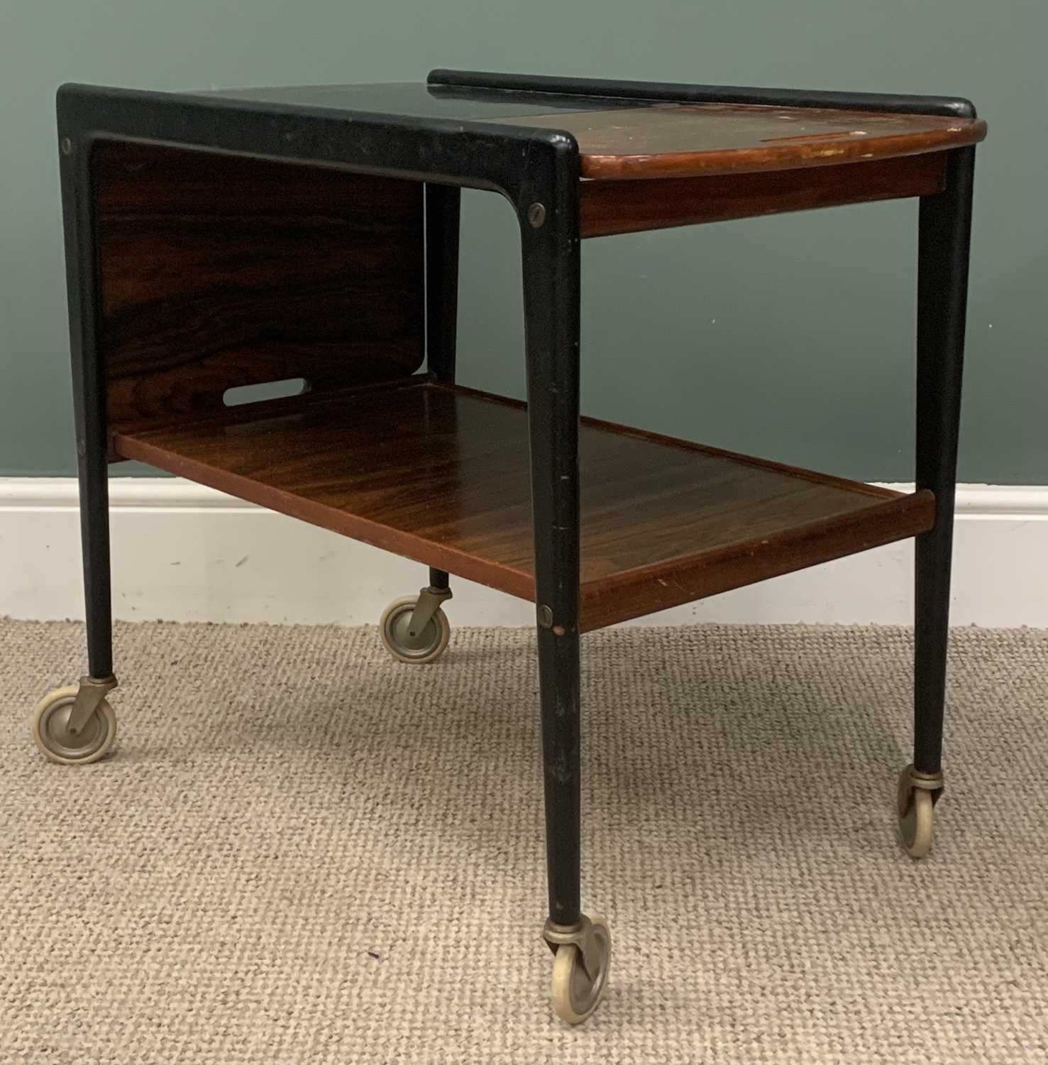 TWO TEA TROLLEYS, mid-century example with extending/sliding top, 62 (h) x 72 (w) x 42cms (d), - Image 5 of 7