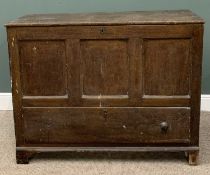 WELSH SCUMBLED PINE MULE CHEST. 19th Century, three recess panels above base drawer, 100 (h) x
