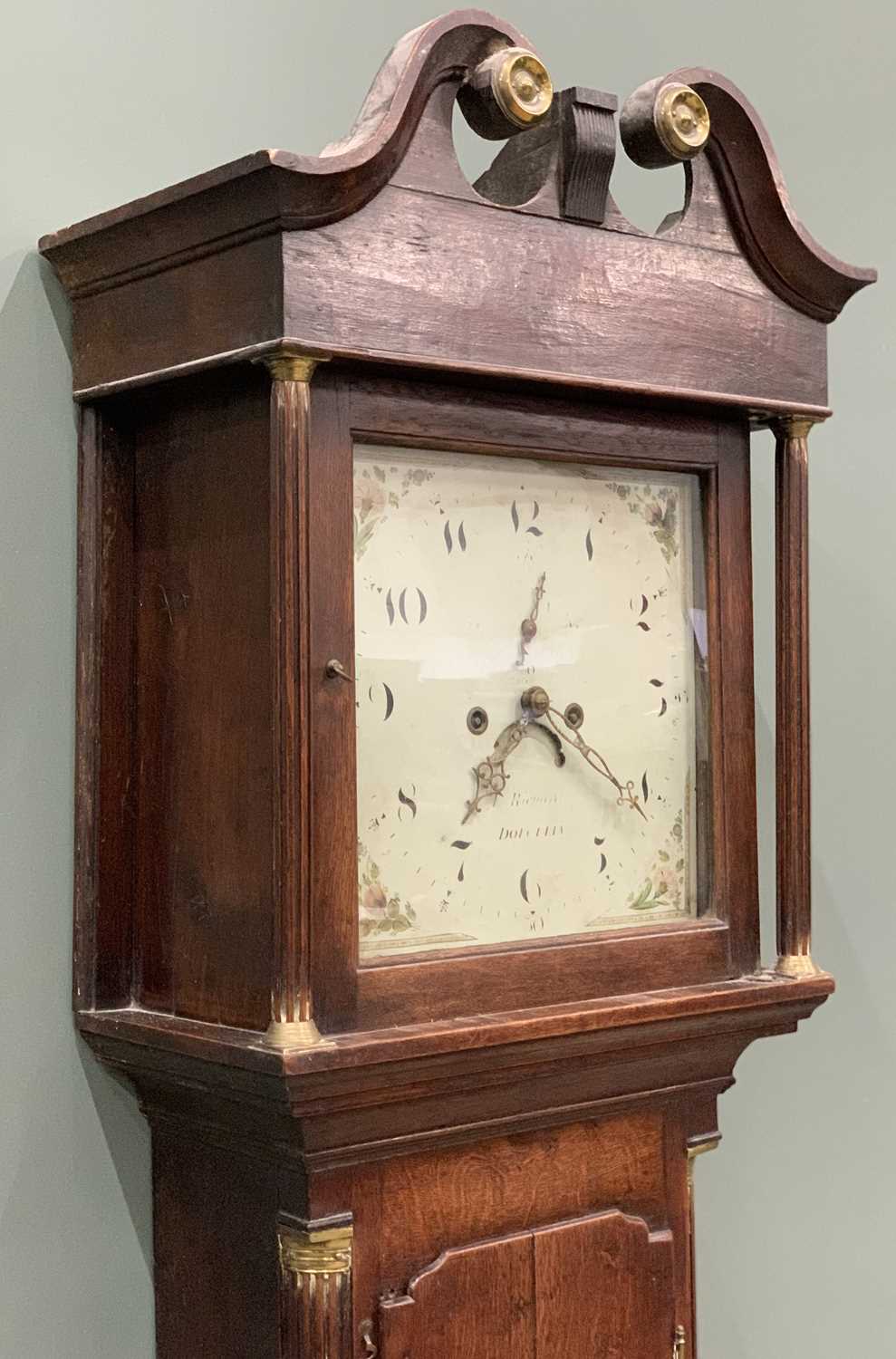 CAERNARFONSHIRE LONGCASE CLOCK inscribed Richard of Dolgelly to painted dial, oak case, eight-day - Image 7 of 11