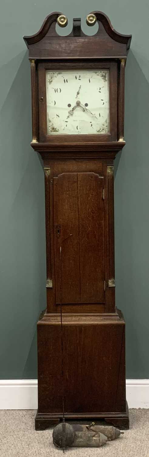 CAERNARFONSHIRE LONGCASE CLOCK inscribed Richard of Dolgelly to painted dial, oak case, eight-day - Image 2 of 11