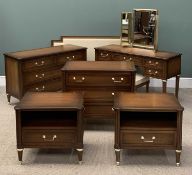 STAG BEDROOM FURNITURE PARCEL, bedside cabinets a pair, 57 (h) x 64 (w) x 46cms (d), headboard,