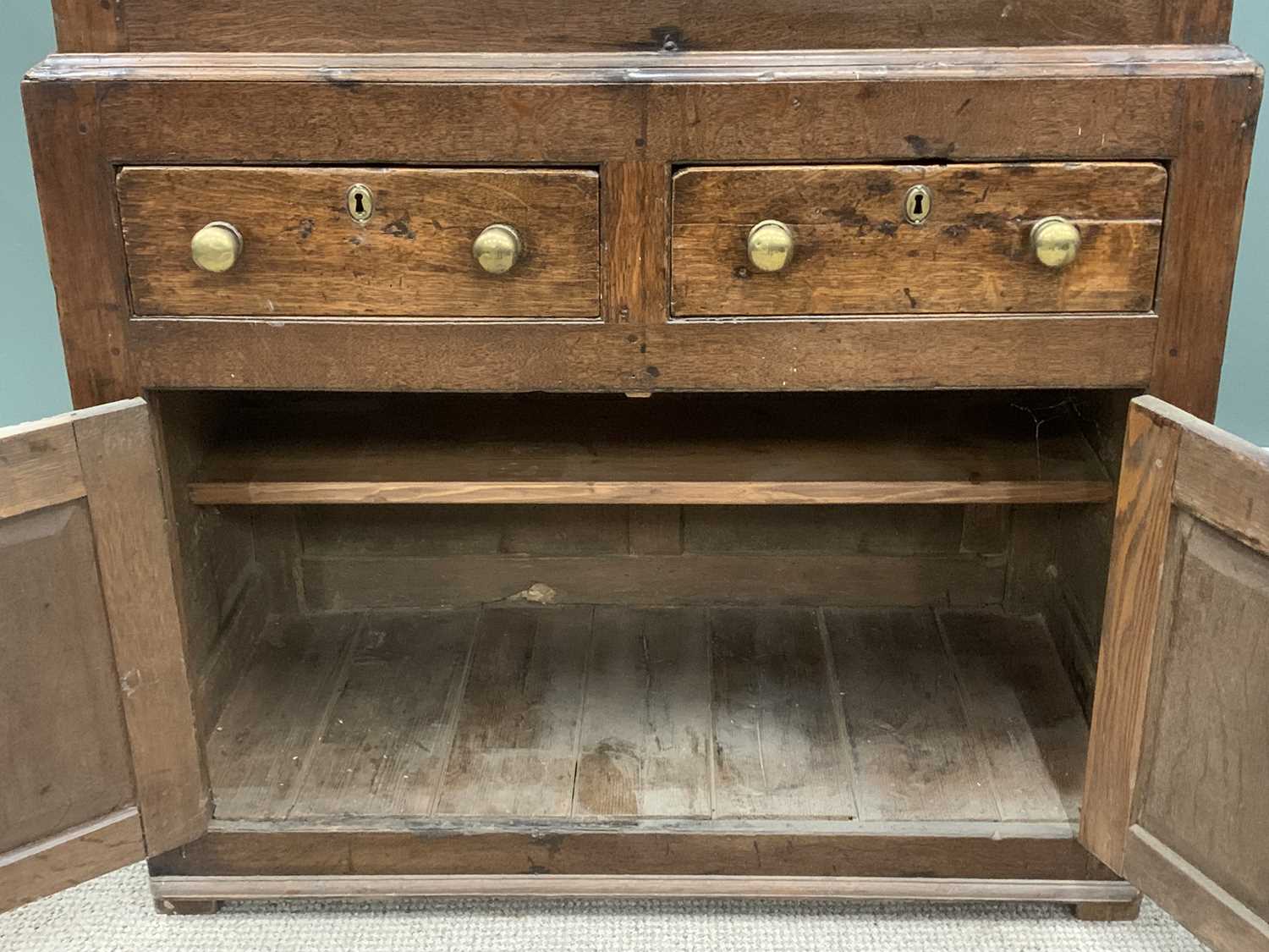 OAK 19TH CENTURY CAERNARFONSHIRE BREAD & CHEESE CUPBOARD with vented upper cupboard, waist - Image 6 of 6