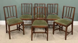 REPRODUX CLASSICAL STYLE SPINDLE BACK DINING CHAIR, set of six, 87 (h) x 47 (w) x 41cms (d)