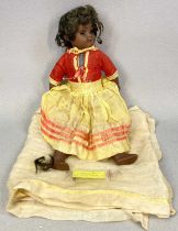 SIMON & HALBIG BISQUE HEADED DOLL, c.1910, sleeping brown eyes, open mouth showing four teeth,