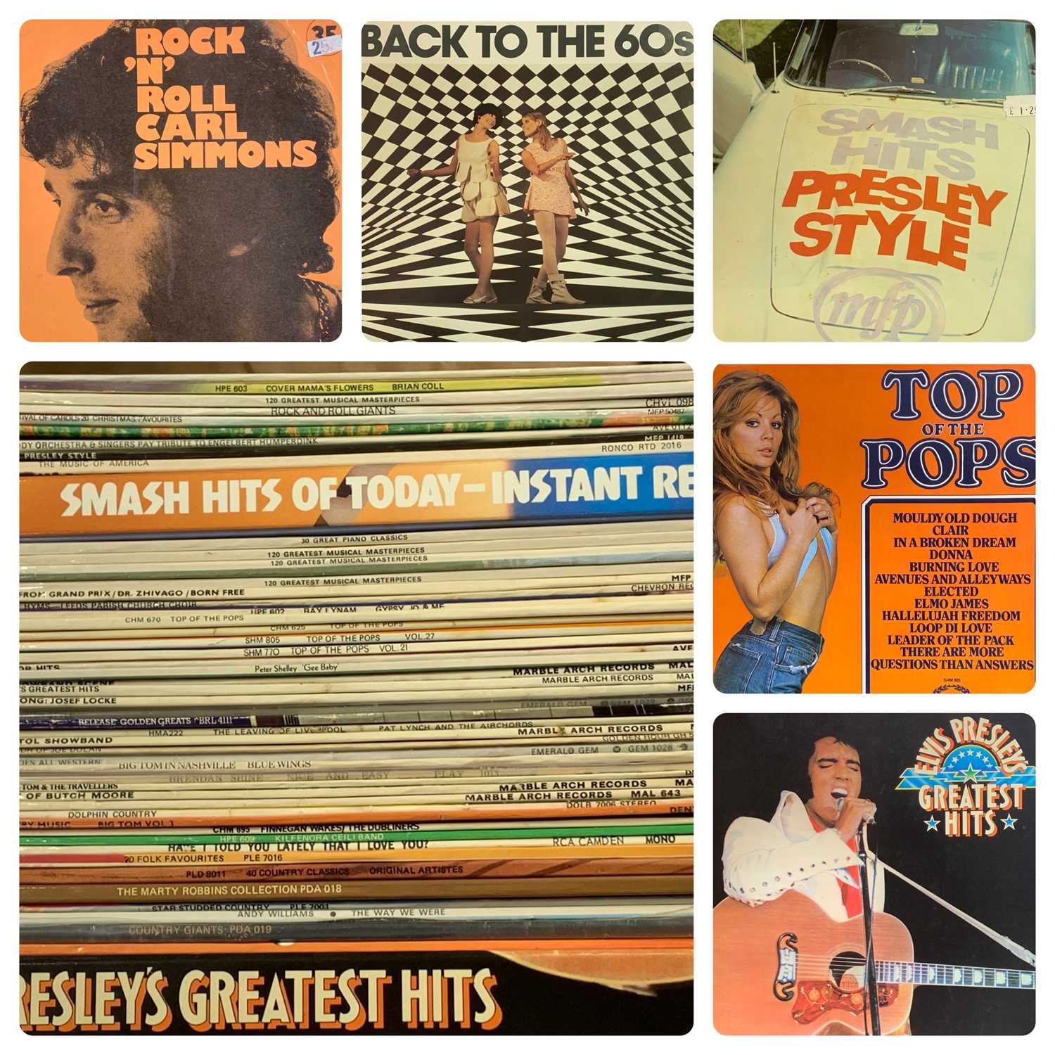 MIXED LP RECORDS (approx. 50), 1960's, reggae, Top of the Pops compilations, country and classical