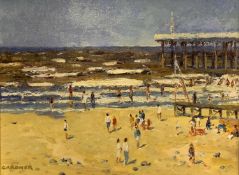 ‡ KEITH GARDNER RCA oil on board - entitled verso "Colwyn Bay Pier", signed lower left, 21 x 29cms