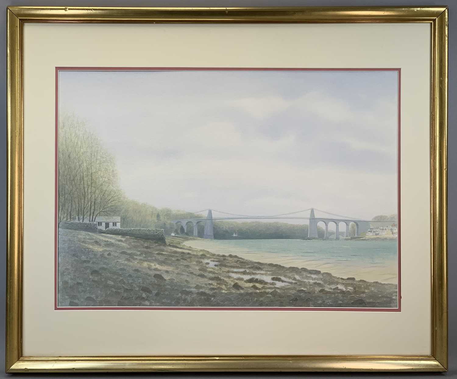 ‡ DAVID WILLIAMS watercolour - Menai Suspension Bridge, 50 x 70cms Provenance: private collection - Image 2 of 4