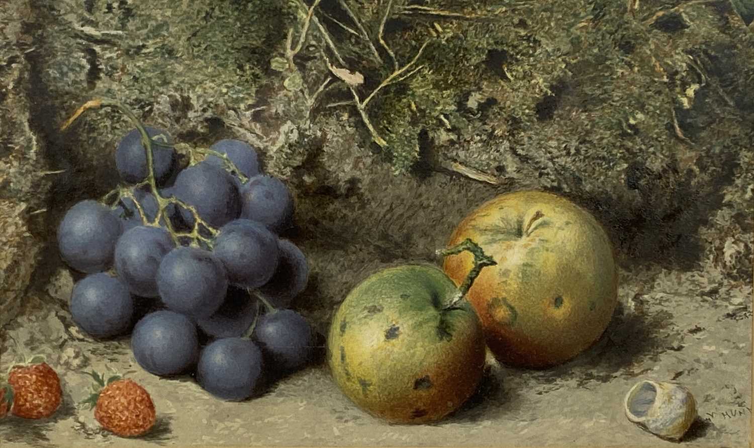 WILLIAM HUNT (1790-1864) RWS watercolours a pair - still lives of fruit, signed 16.5 x 27.5cms - Image 6 of 6