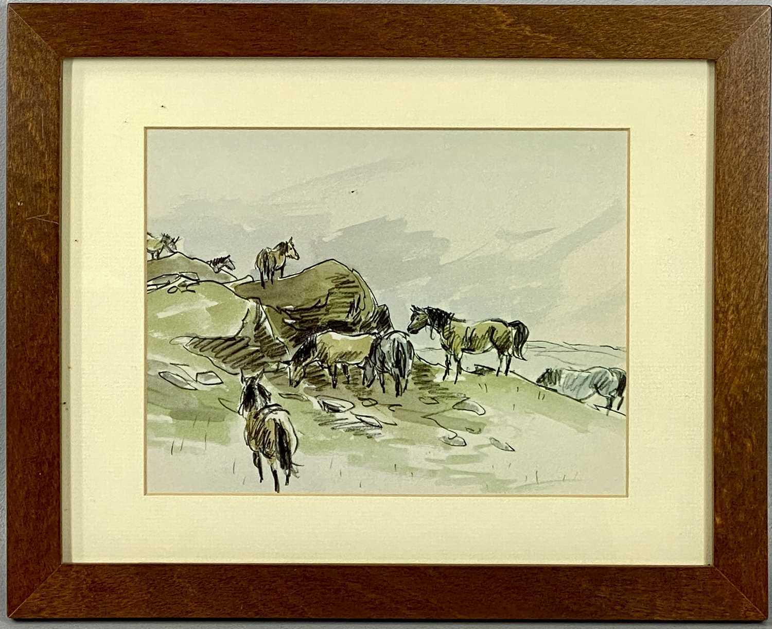 SIR KYFFIN WILLIAMS RCA OBE colour print - mountain ponies, 19 x 25cms and KAREL LEK print - Image 4 of 8