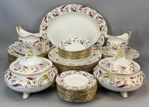 ROYAL CROWN DERBY ENGLISH BONE CHINA PRINCESS PATTERN DINNER SERVICE, from an original Derby pattern