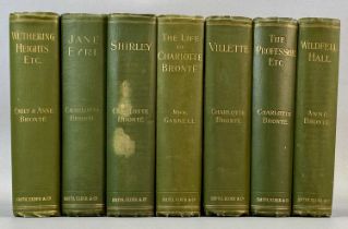 THE LIFE AND WORKS OF CHARLOTTE BRONTE AND HER SISTERS, seven volumes, The Haworth Edition, bound in