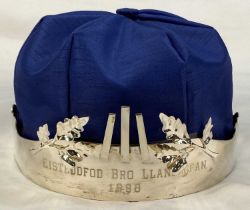 SILVER EISTEDDFOD CROWN, Eisteddfod Bro Llandegfan 1998, crested with oak leaves and acorns,