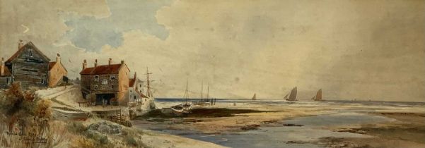 ‡ THOMAS SIDNEY watercolour - entitled "Robin Hood Bay", 25 x 67cms Provenance: private collection