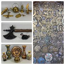 HORSE BRASSES AND OTHER BRASSWARE, CLOISONNE and other items Provenance: deceased estate Caernarfon