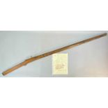 INDIAN TORRADOR MATCHLOCK RIFLE, 155.5cms (l), with certificate from Raj Mahal Palace Office,