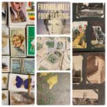 TWO ALBUMS WITH VINTAGE UK POSTCARD CONTENTS, approx. 200, Players Cigarette Card collection and