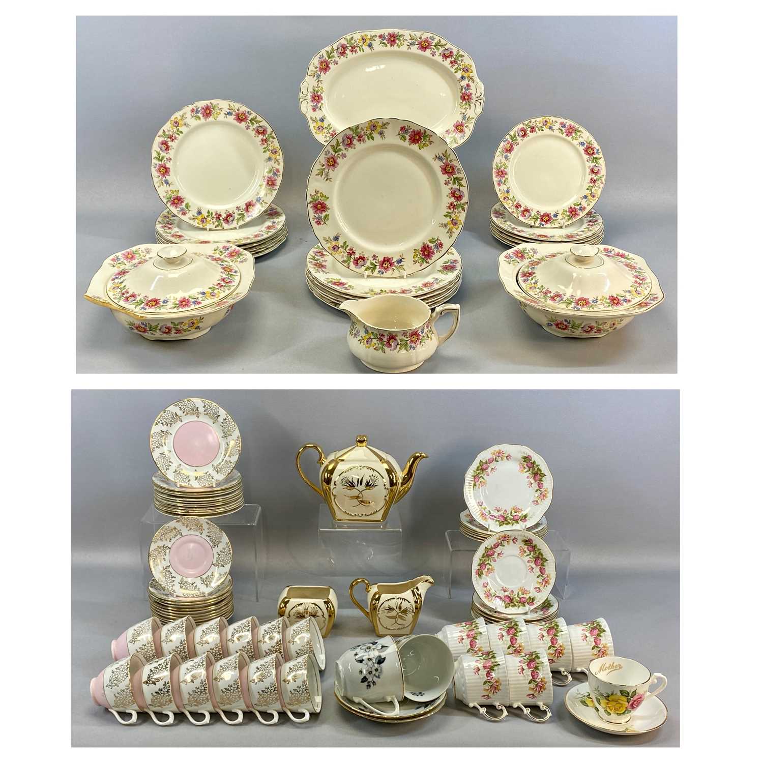 MIXED TABLEWARE, including an Alfred Meakin Chelsea pattern dinner service, a Phoenix bone China tea