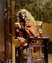 ‡ ROBERT OSCAR LENKIEWICZ limited edition 209/500 colour print - Self Portrait at Easel 1992,