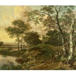 ‡ JAN WIJNANTS (Dutch 17th century) colour print - pastoral landscape Provenance: private collection