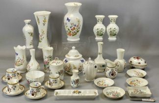 AYNSLEY CHINA, a collection of Cottage Garden, Pembroke and Wild Tudor vases, lidded pots and