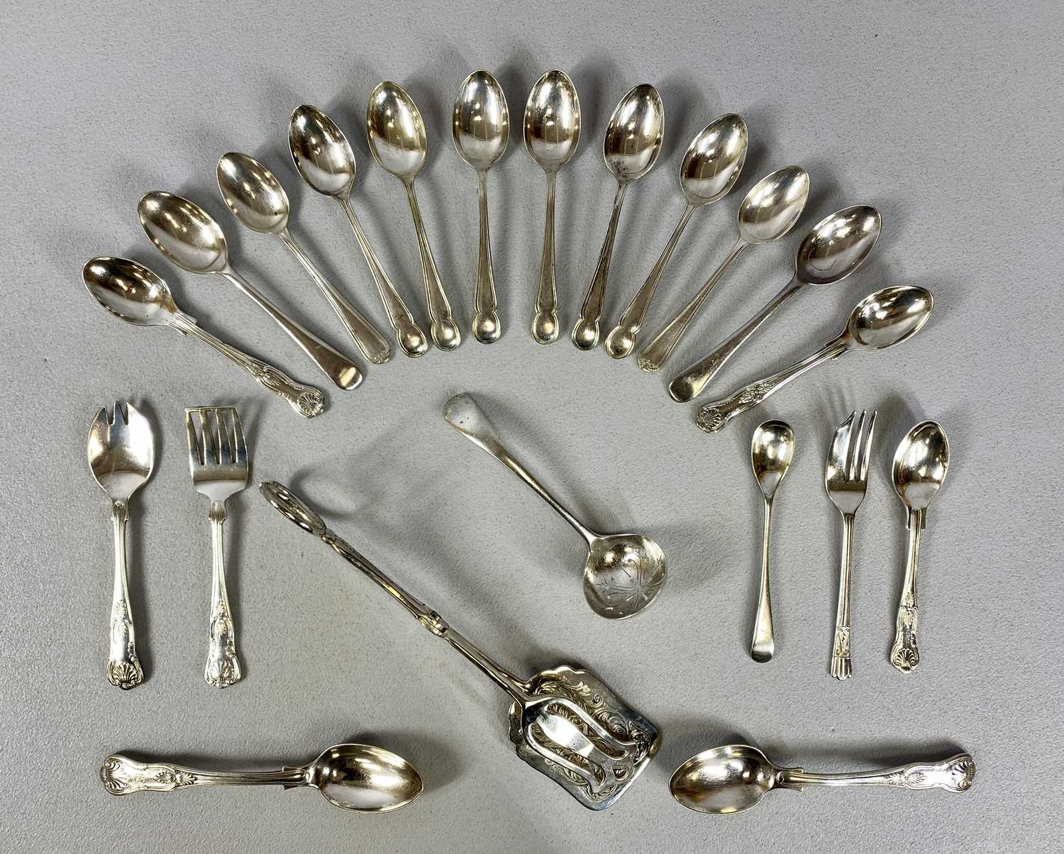 MIXED GROUP OF EPNS, including six division toast rack, ice buckets, baluster form sugar castor, - Image 2 of 4