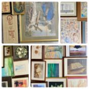 VARIOUS ARTISTS, extremely large group of pictures, including watercolours, signed prints, religious