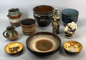 STUDIO POTTERY, including West German items Provenance: deceased estate Trelawnyd