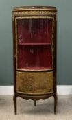 REPRODUCTION FRENCH VERNIS MARTIN STYLE CABINET being gilt embossed and with painted bottom section,