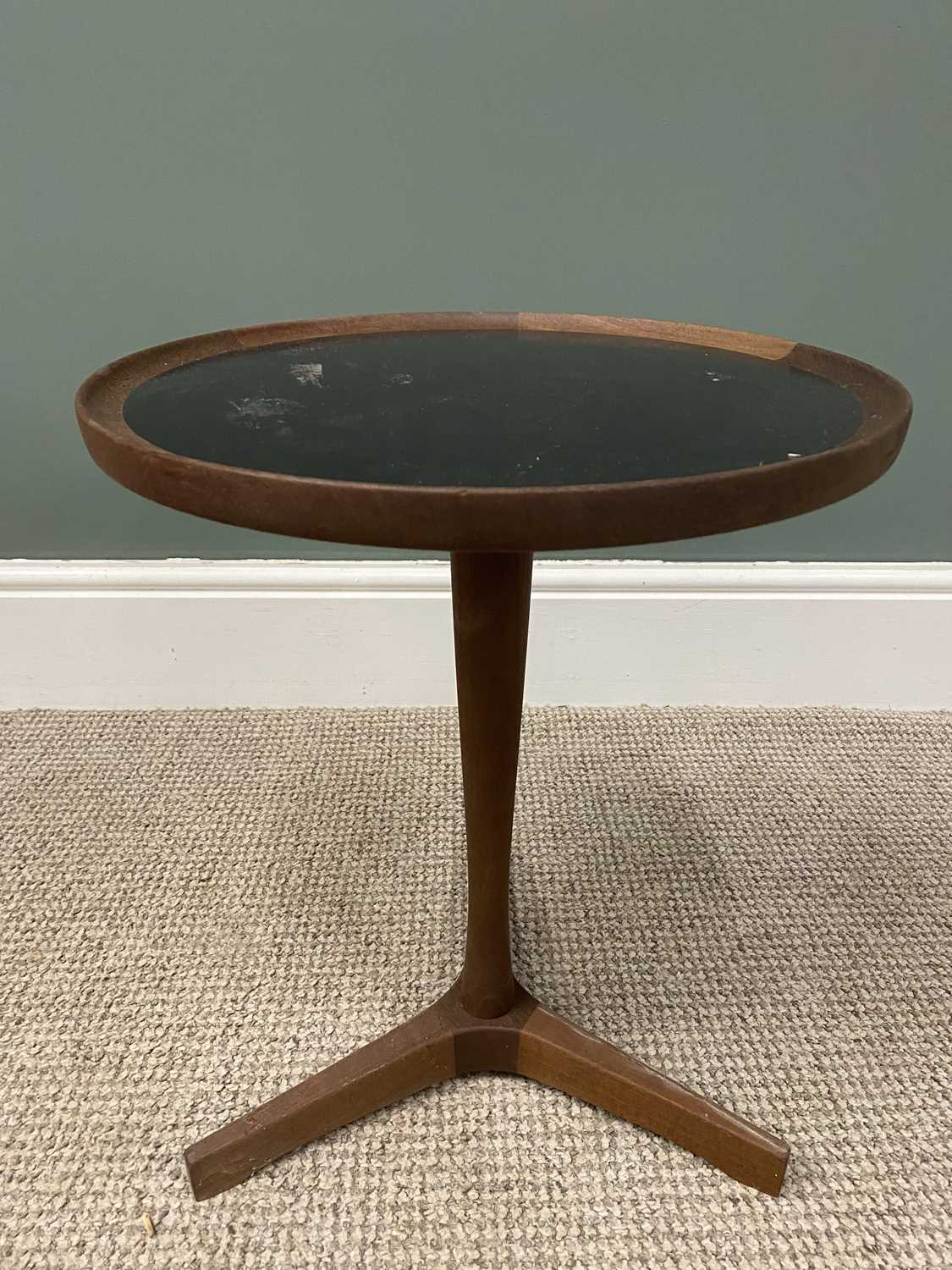 DANISH MID-CENTURY SIDE TABLE BY HANS C. ANDERSEN having a circular top on tripod base with turned