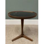 DANISH MID-CENTURY SIDE TABLE BY HANS C. ANDERSEN having a circular top on tripod base with turned