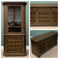 A YOUNGER LTD OAK FURNITURE to include long sideboard, 76 (h) x 158 (w) x 47cms (d),and corner