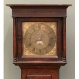 WELSH LONGCASE CLOCK late18th Century, having brass dial, inscribed John Roberts, 30 hour, oak
