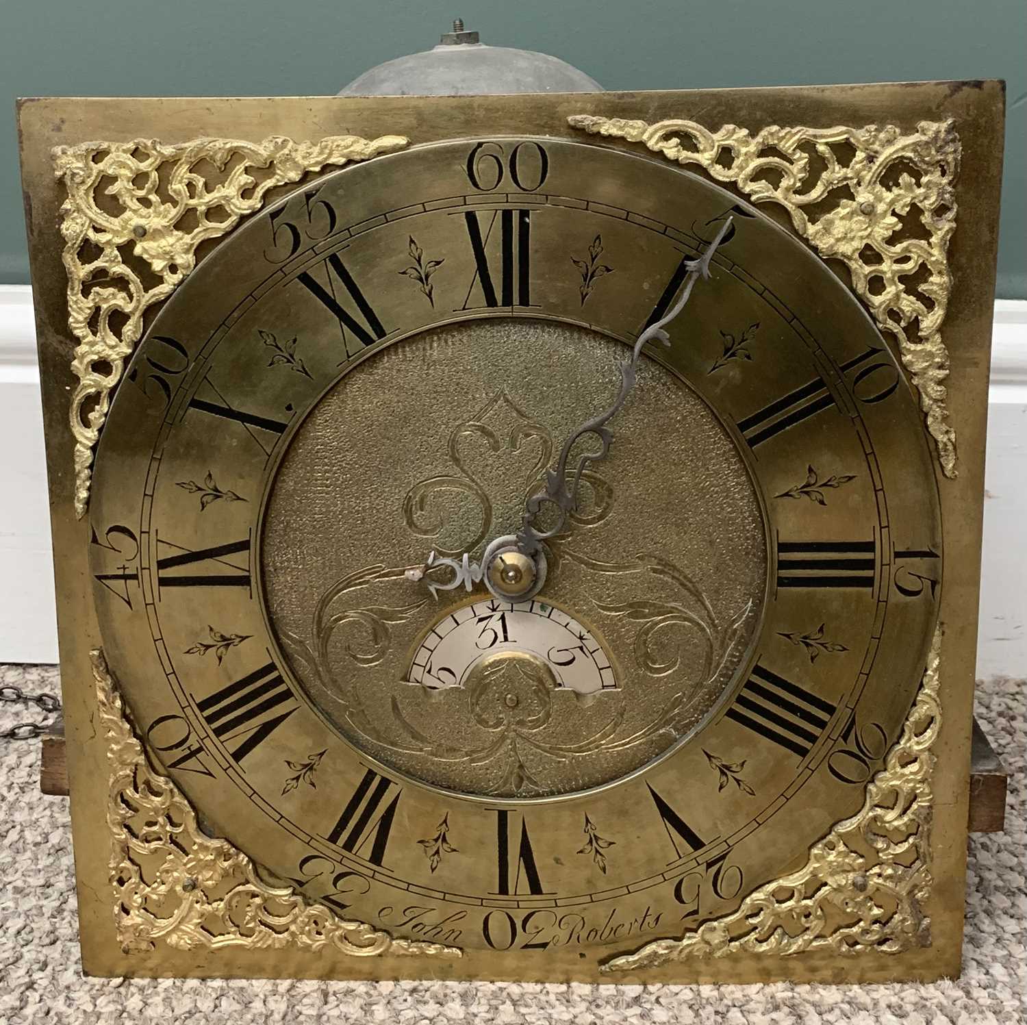 WELSH LONGCASE CLOCK late18th Century, having brass dial, inscribed John Roberts, 30 hour, oak - Image 4 of 11