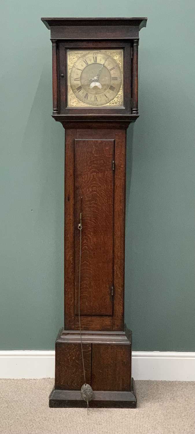 WELSH LONGCASE CLOCK late18th Century, having brass dial, inscribed John Roberts, 30 hour, oak - Image 5 of 11