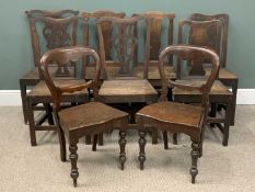 NINE VARIOUS ANTIQUE CHAIRS Provenance: private collection Conwy