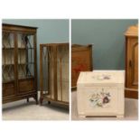VINTAGE & LATER OCCASIONAL FURNITURE ITEMS, comprising China display cabinet example with oak two