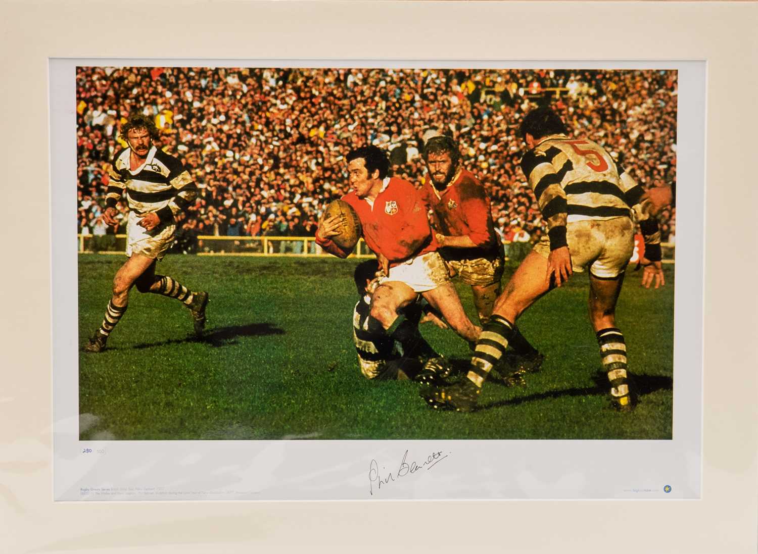 RUGBY GREATS SERIES LIMITED EDITION COLOURED PRINTS including, British Lions Tour New Zealand - Image 2 of 4