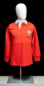 WELSH INTERNATIONAL RUGBY UNION JERSEY WORN BY JONATHAN DAVIES late 1980s, believed match-worn by