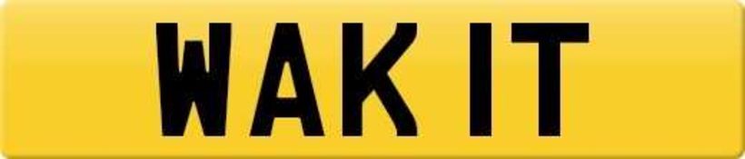WAK IT PRIVATE REGISTRATION NUMBER, held on retention (V778), nine years remaining Provenance: