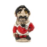 GROGG CARICATURE BY JOHN HUGHES OF LOOSEHEAD LLOYD standing on titled base, 'Never Forget You're